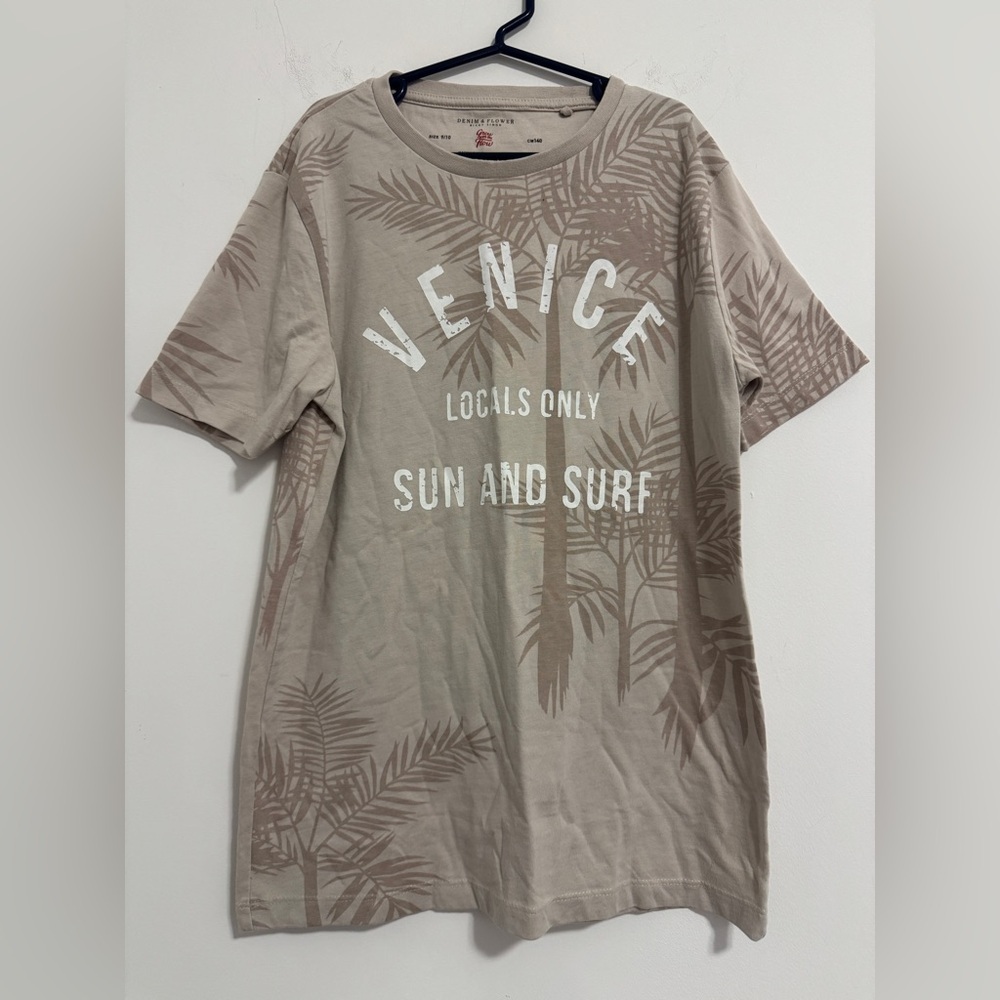 Denim & Flower Venice Graphic Tee - Beige